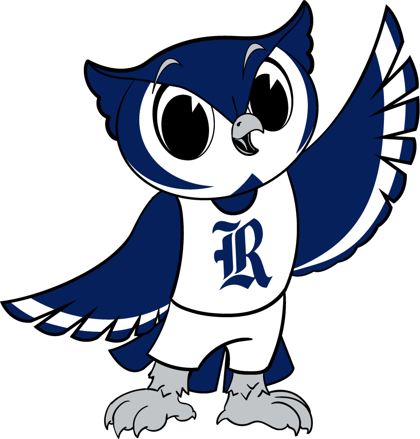 Rice Owls 2018-Pres Mascot Logo diy iron on heat transfer